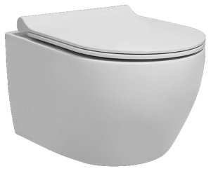 Унитаз подвесной Pestan Fluenta 49x35,5 Turbo 360° с пневмокрышкой 40013803 + 40013801